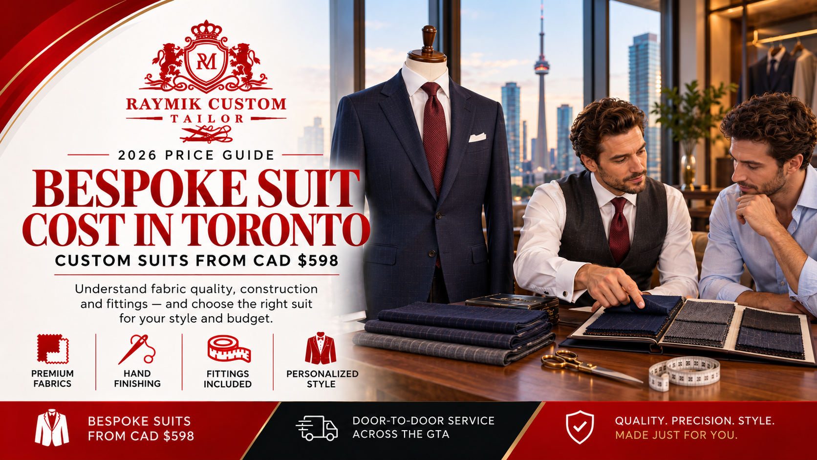 How Much Does a Bespoke Suit Cost in Toronto? 2026 Price Guide