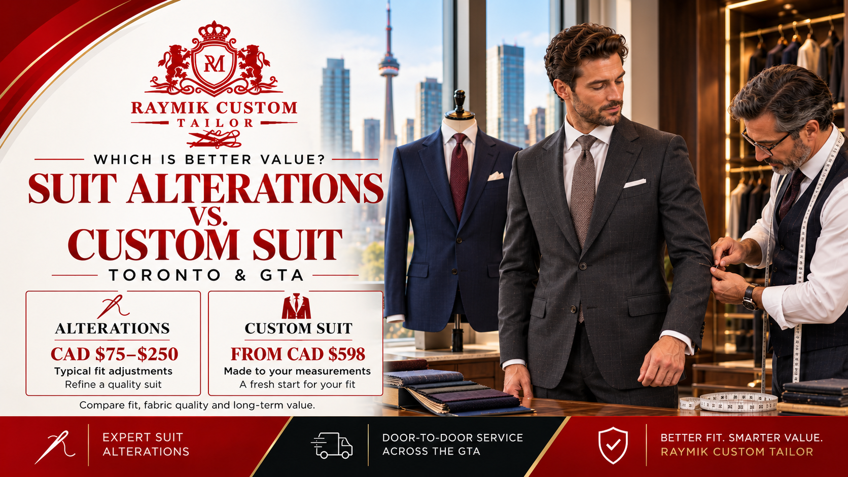 Suit Alterations vs. Custom Suit: Which Is Better Value in Toronto?