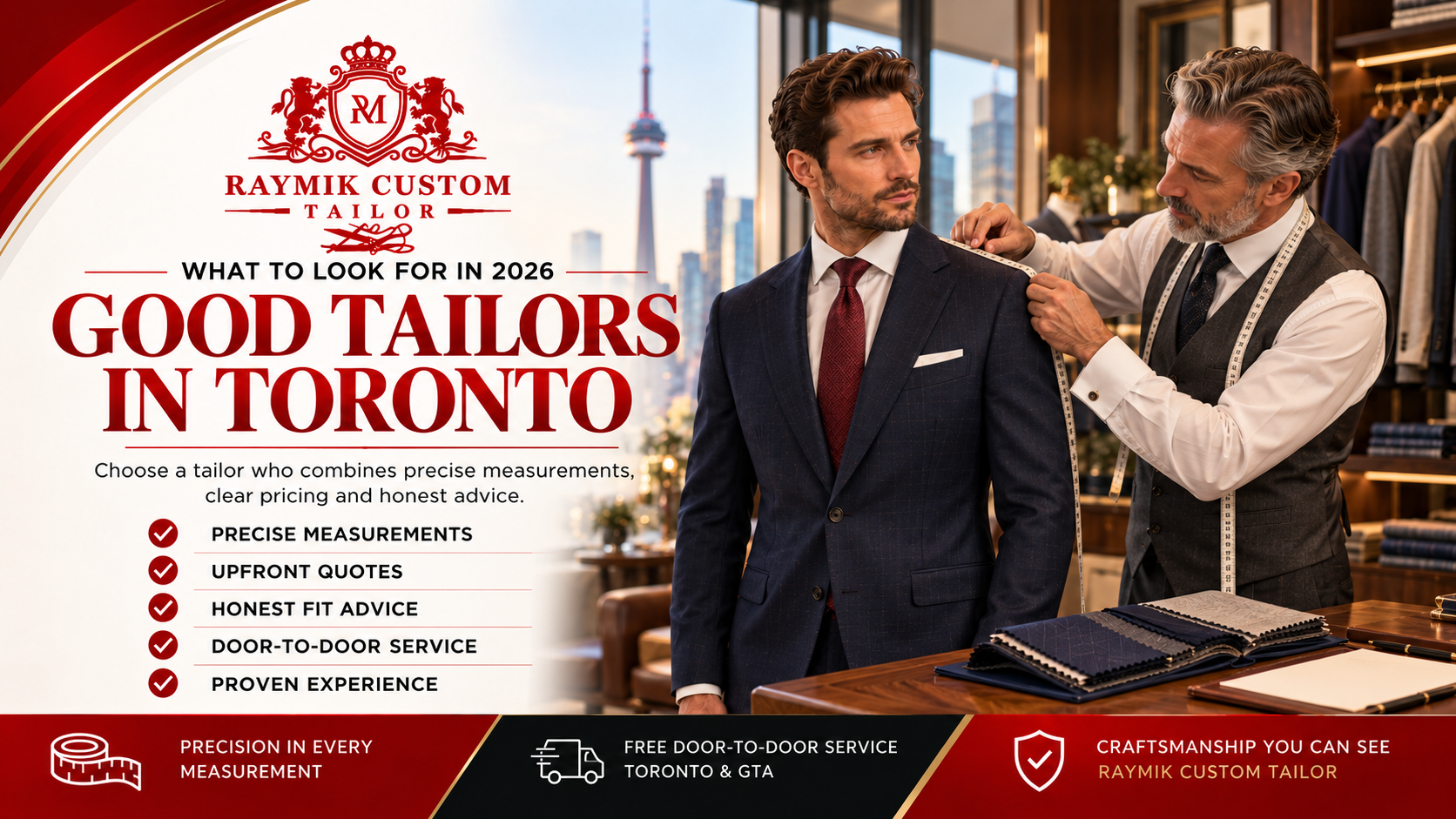Good Tailors in Toronto — What to Look For in 2026