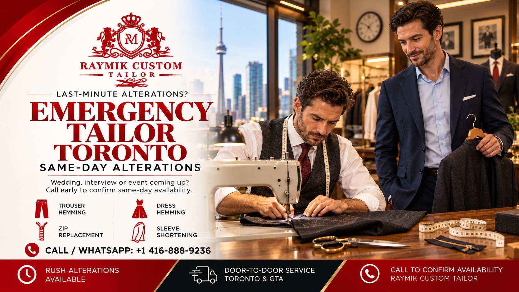 Need an Emergency Tailor in Toronto? Here is What to Do