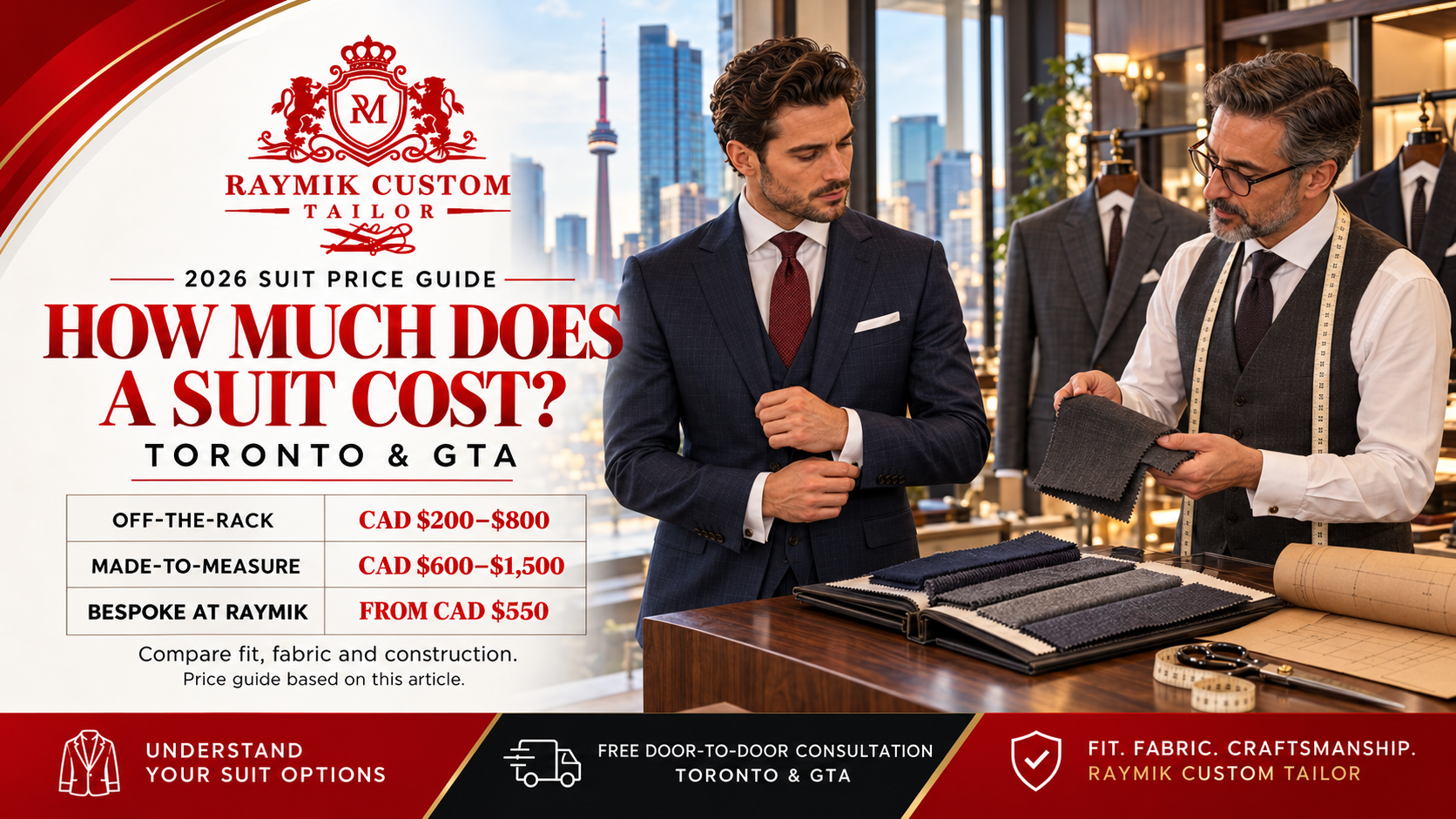 How Much Does a Suit Cost in Toronto in 2026?