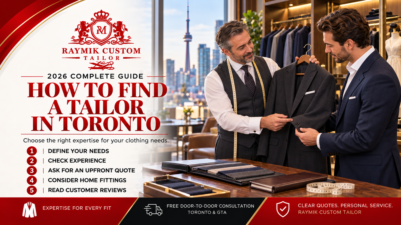 How to Find a Tailor in Toronto — 2026 Complete Guide