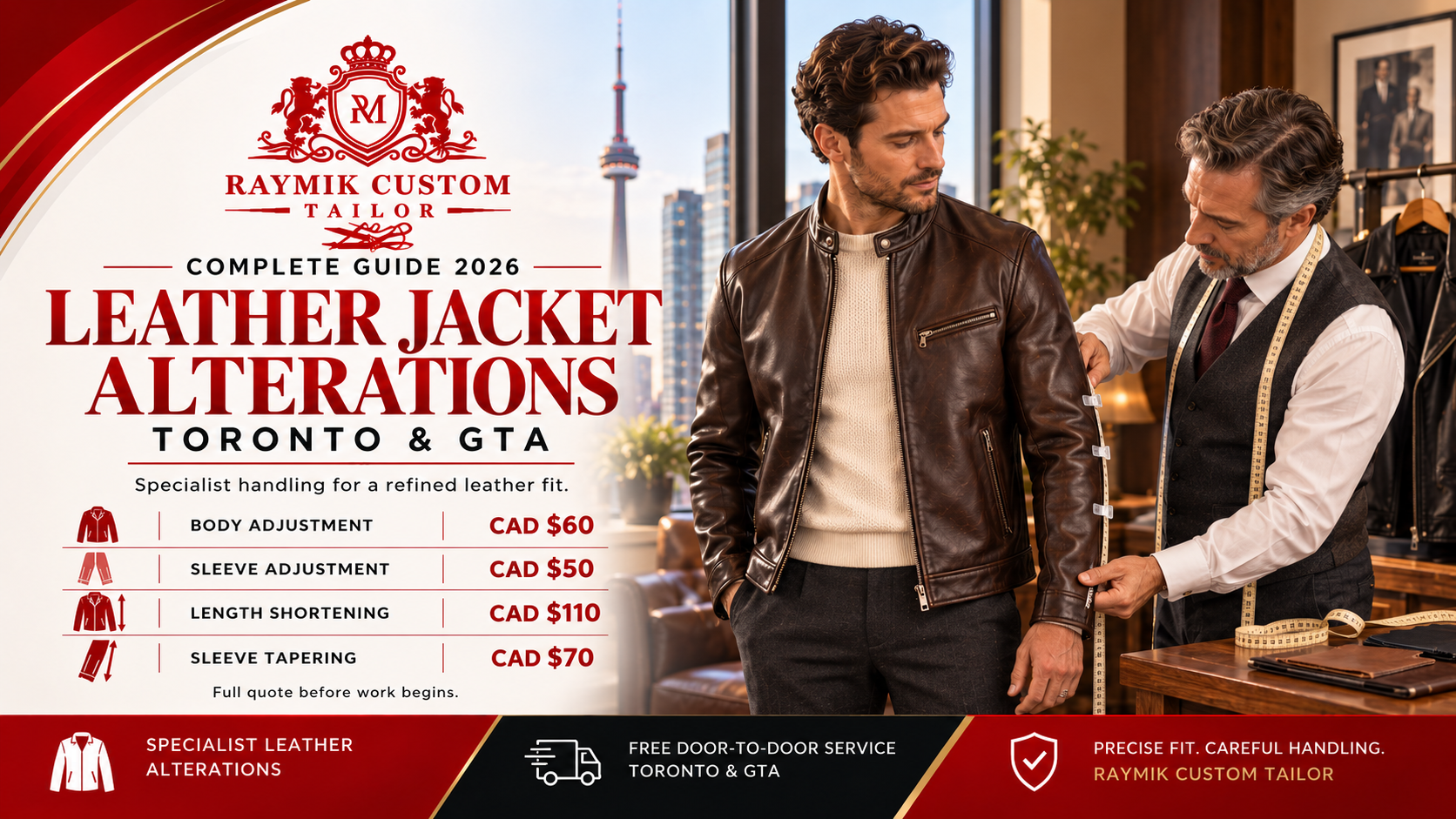 Leather Jacket Alterations in Toronto — Complete Guide 2026