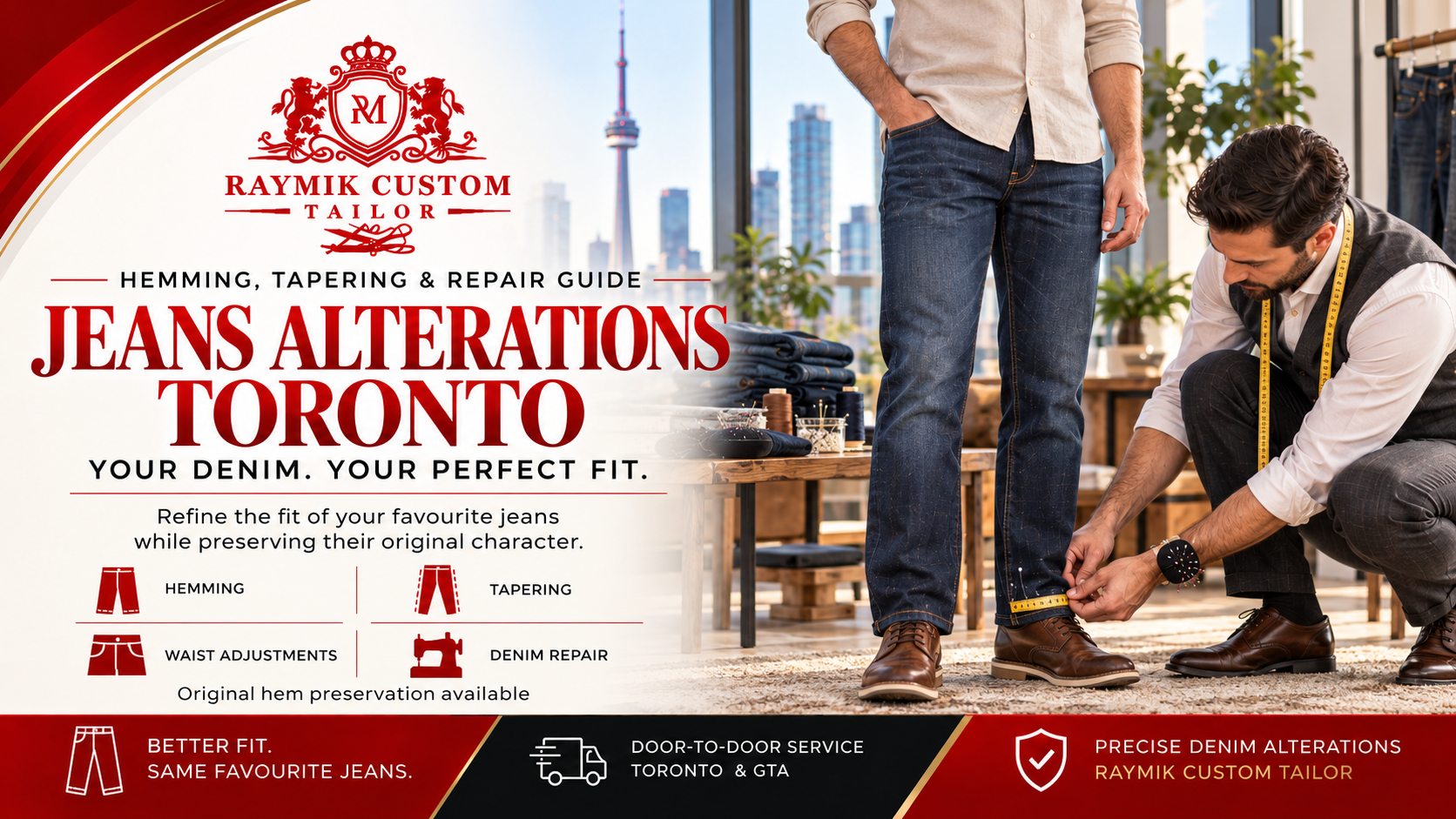 Jeans Alterations Toronto — Hemming, Tapering & Repair Guide 2026