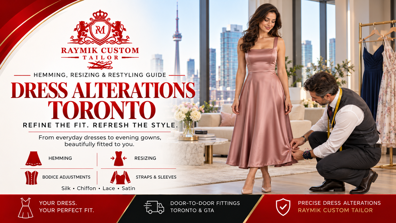 Dress Alterations Toronto — Hemming, Resizing & Restyling for Women