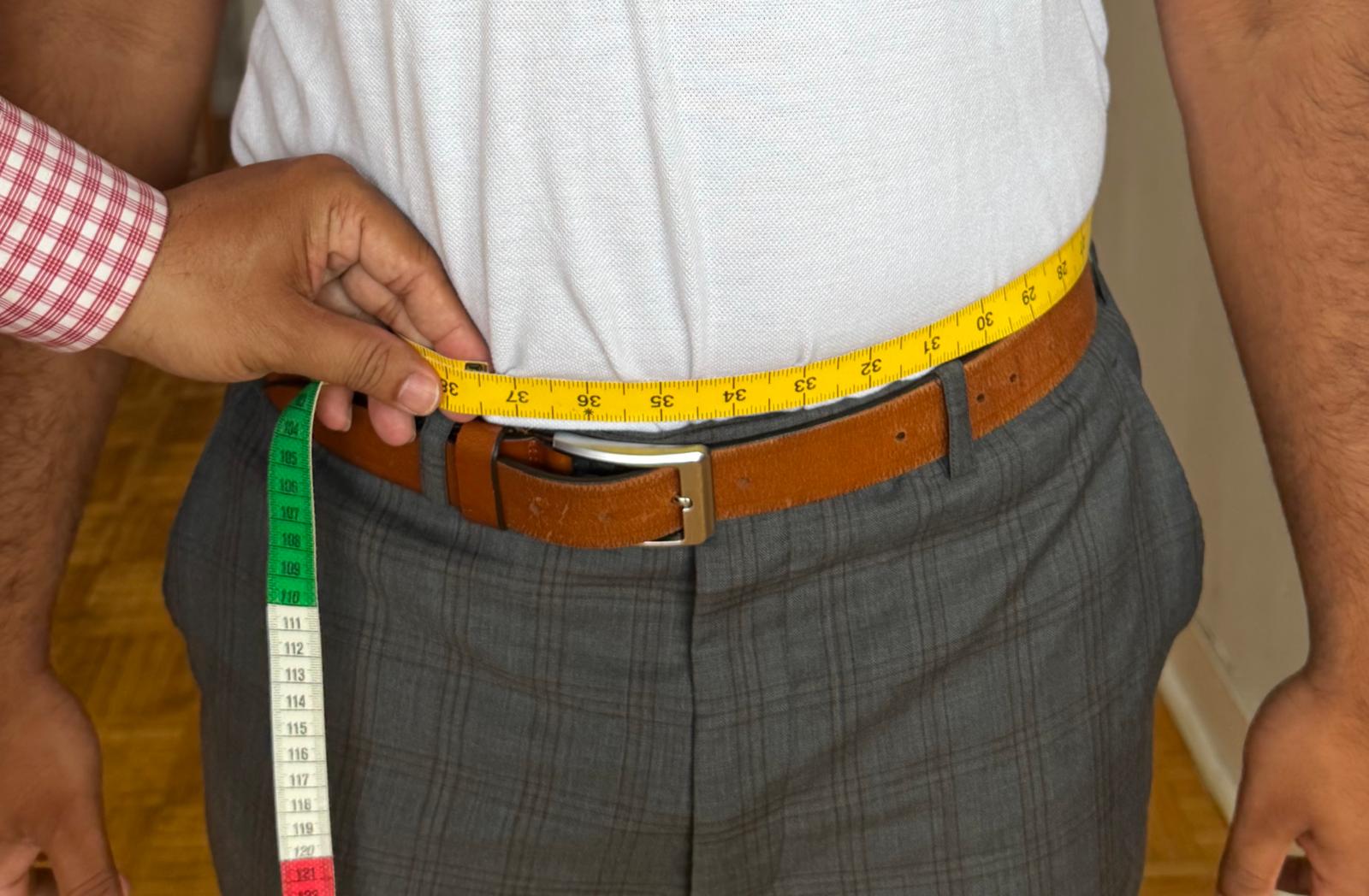 Men's Waist measurement demonstration