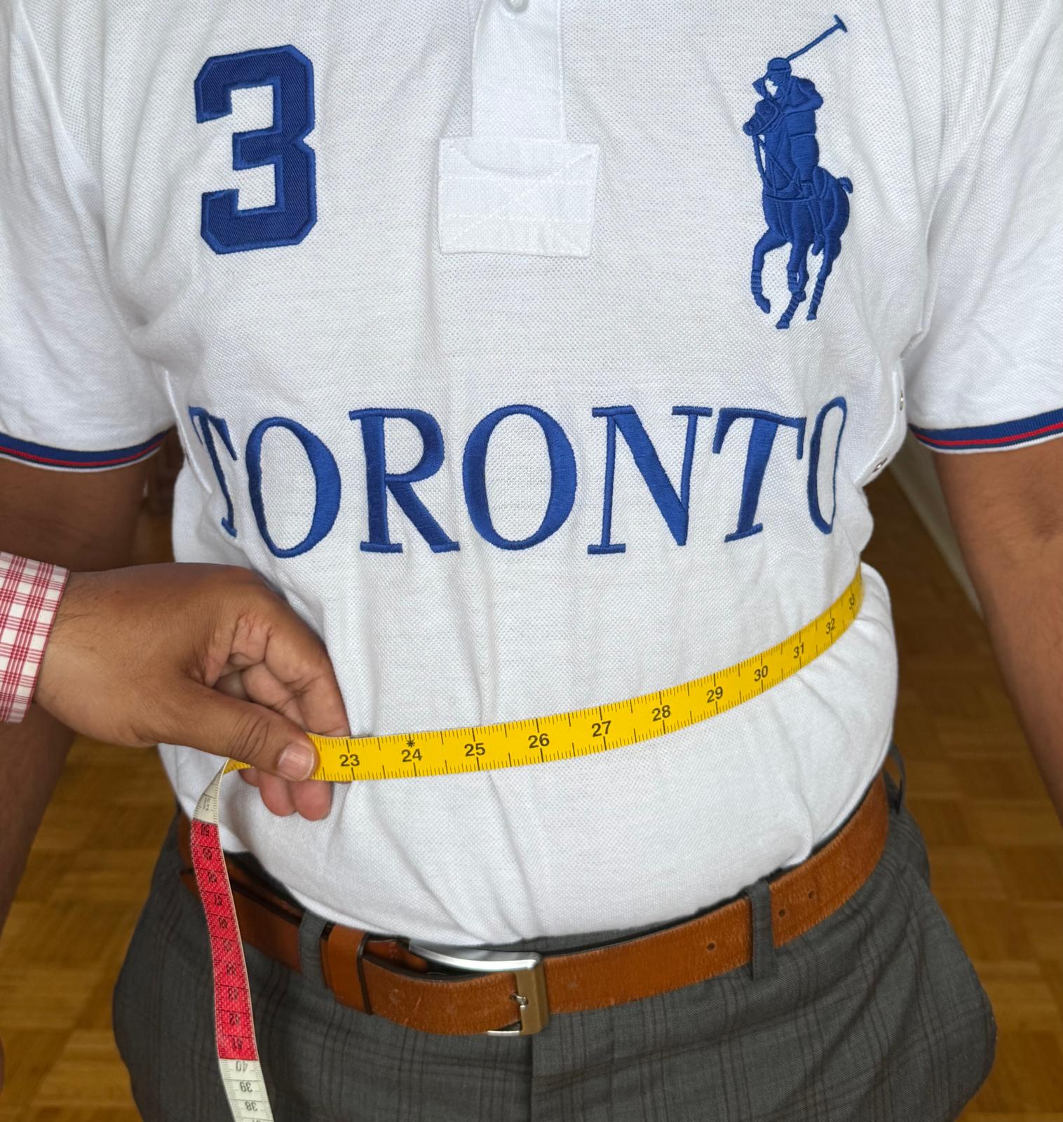 Men's Stomach measurement demonstration