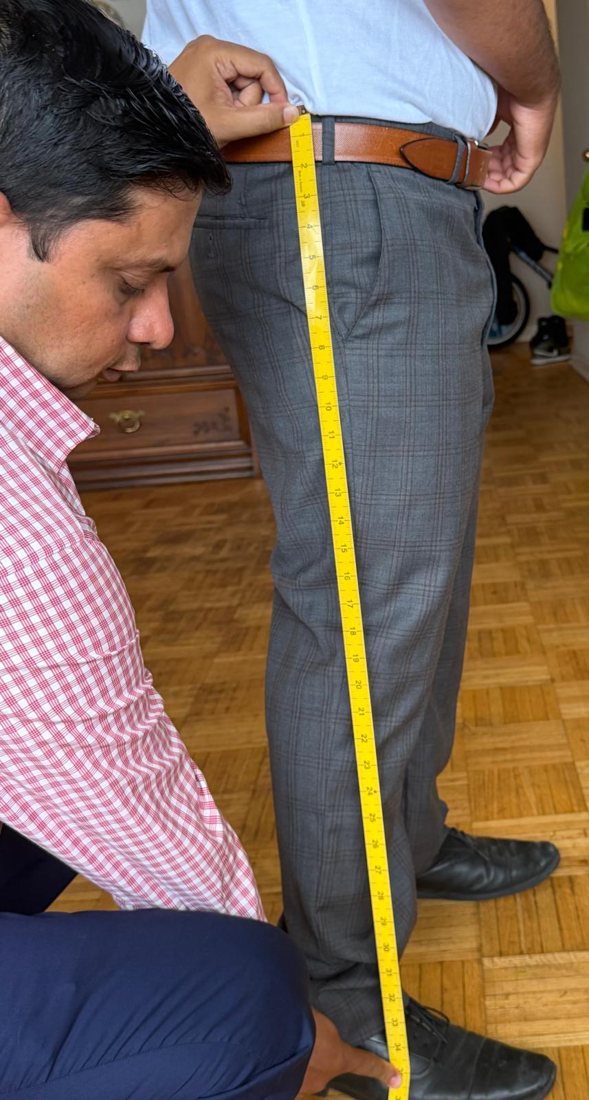 Men's Out & Inseam measurement demonstration